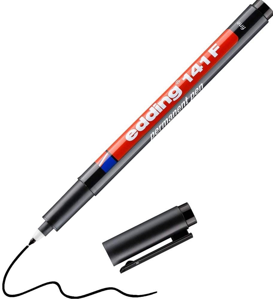 Edding OHP marker E-141, 0,6 mm, črn  10 KOS