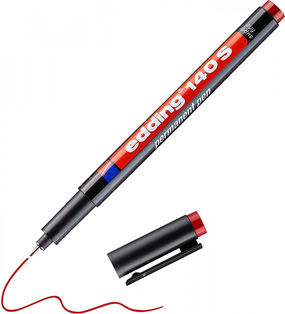 Edding OHP marker E-140, 0,3 mm, rdeč  10 KOS