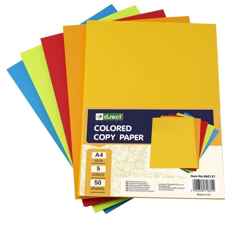 Papir a4 barvni mix 1/250 levia 960137